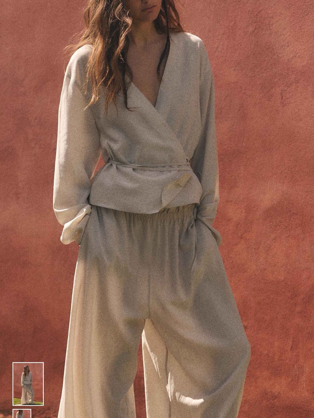 Zara tied palazzo Pants